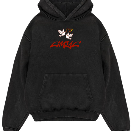 WHATSDOVEGOTTODOWITHIT BLACK HOODIE