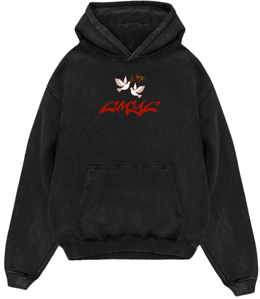 WHATSDOVEGOTTODOWITHIT BLACK HOODIE